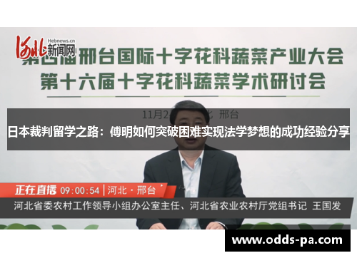 日本裁判留学之路：傅明如何突破困难实现法学梦想的成功经验分享